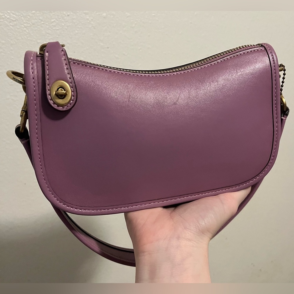 Coach Purple/Pink Leather Shoulder Bag - Picture 14 of 14